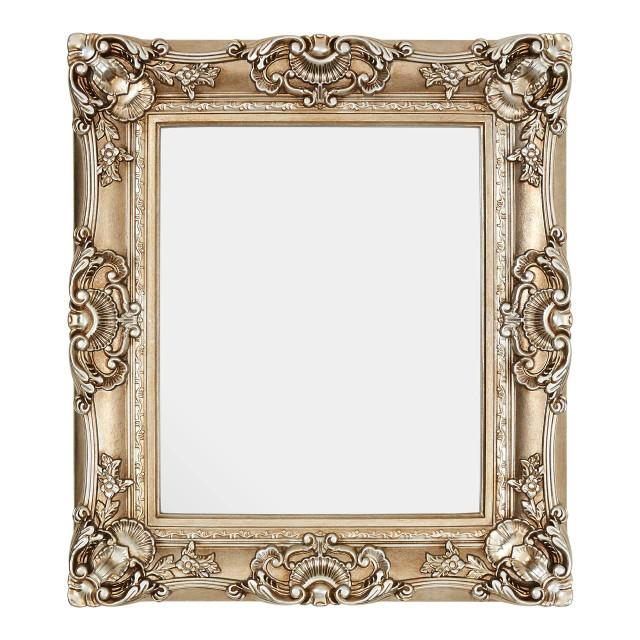Premier Housewares Adelere Champagne Finish Square Ornate Wall Mirror