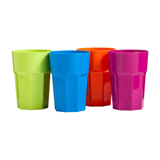 Premier Housewares Adisa Set Of Four 440ml Assorted Colours Plastic Tumblers