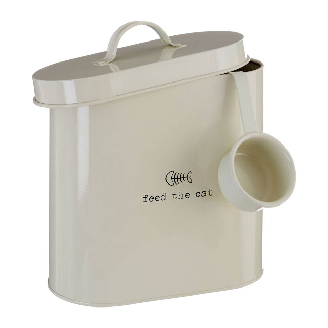Premier Housewares Adore Pets 2.8Ltr Feed The Cat Food Storage Bin With Scoop