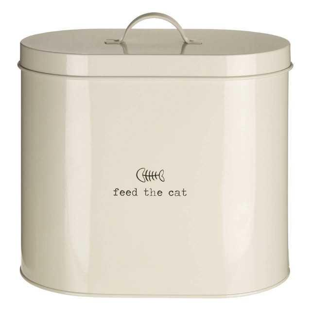 Premier Housewares Adore Pets 6.5Ltr Cream Cat Food Storage Bin With Scoop