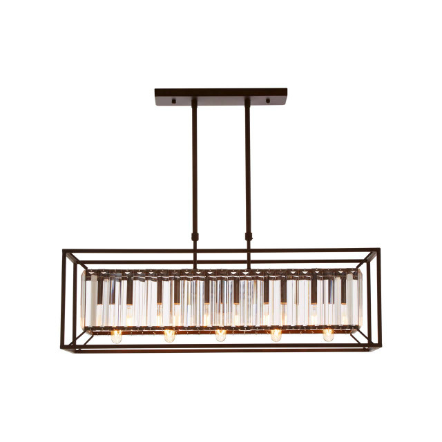 premier housewares Akiko 5 Bulb Dark Bronze and Glass Ceiling Light
