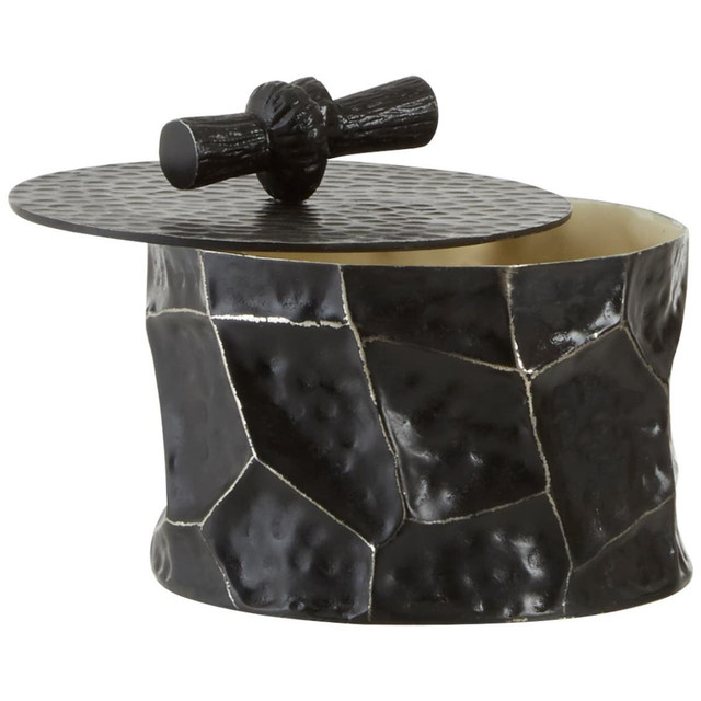 Premier Housewares Akola Black And Gold Small Trinket Box