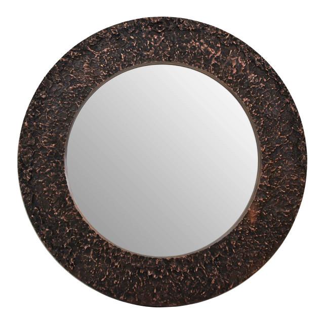 Premier Housewares Akola Copper Finish Round Wall Mirror
