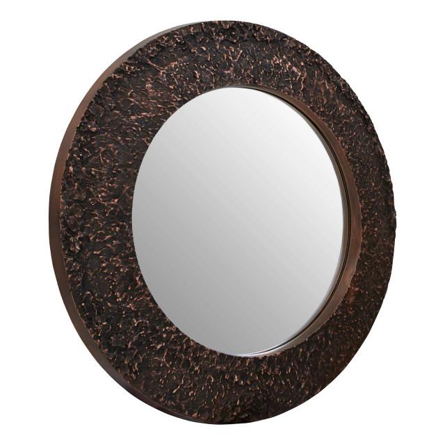 Premier Housewares Akola Copper Finish Round Wall Mirror