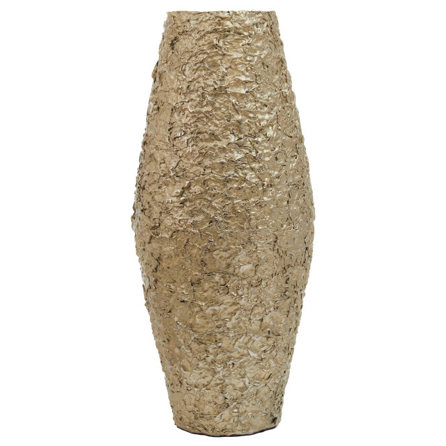 Premier Housewares Akola Large Gold Textured Metal Vase