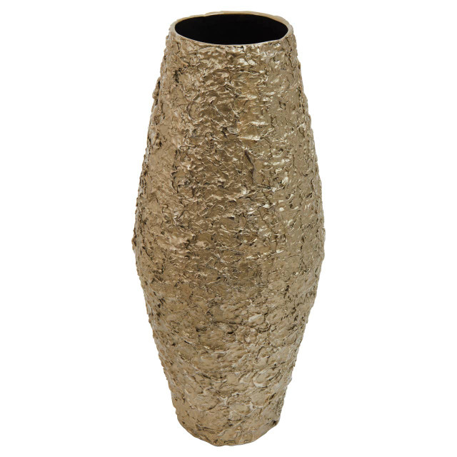 Premier Housewares Akola Large Gold Textured Metal Vase