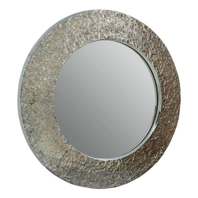 Premier Housewares Akola Nickle Finish Round Wall Mirror