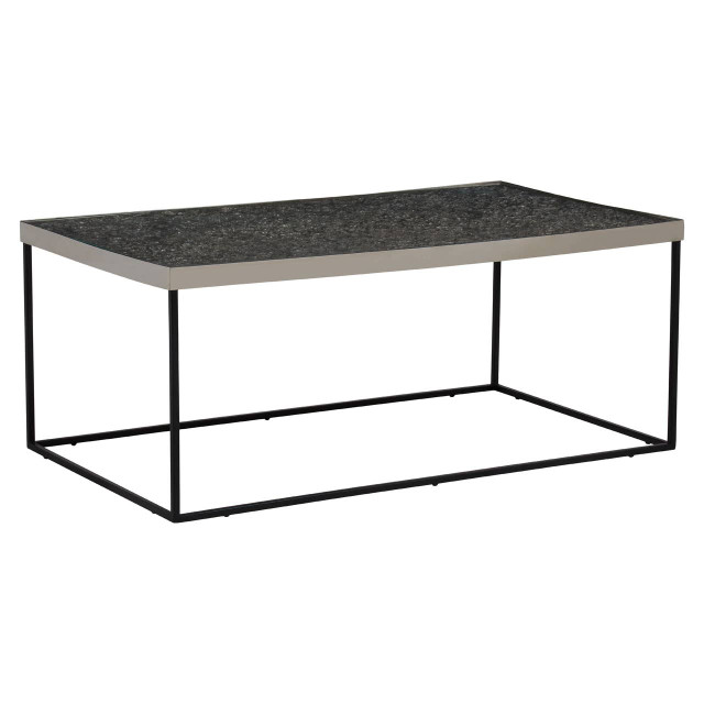 Premier Housewares Akola Rectangle Coffee Table In Silver And Glass