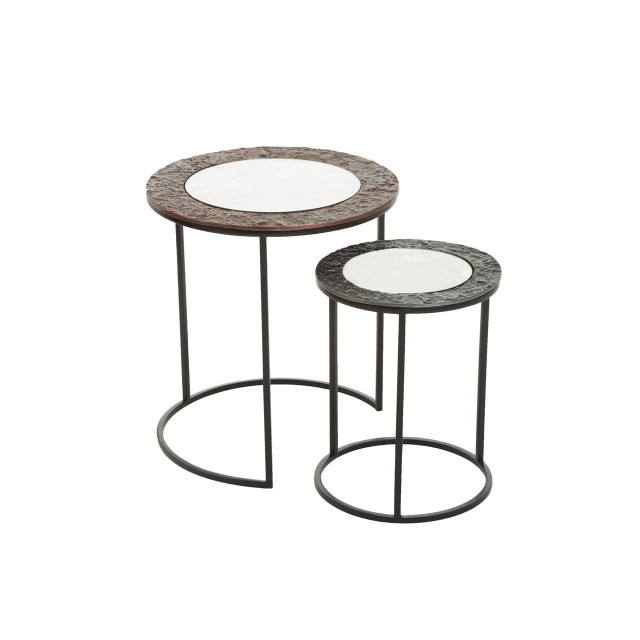 Premier Housewares Akola Set Of 2 Round Nesting Tables