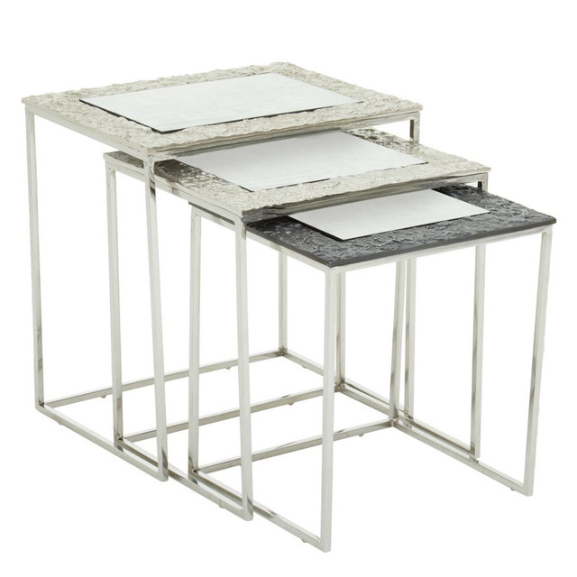 premier housewares Akola Set Of 3 Rectangular Nesting Tables