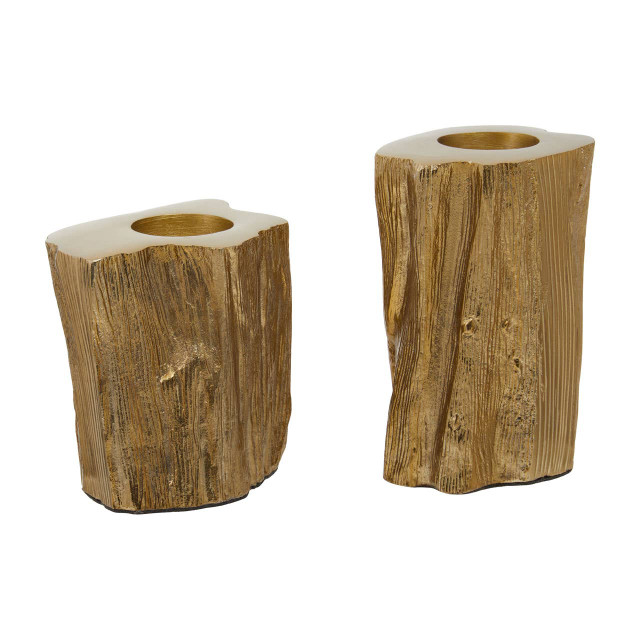 Premier Housewares Akola Set Of Two Gold Tealight Holders