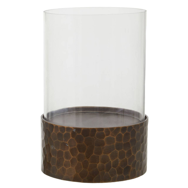 premier housewares Akola Small Antique Gold Candle Holder