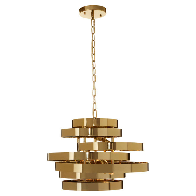 Premier Housewares Alana 4 Bulb Gold Finish Pendant Light