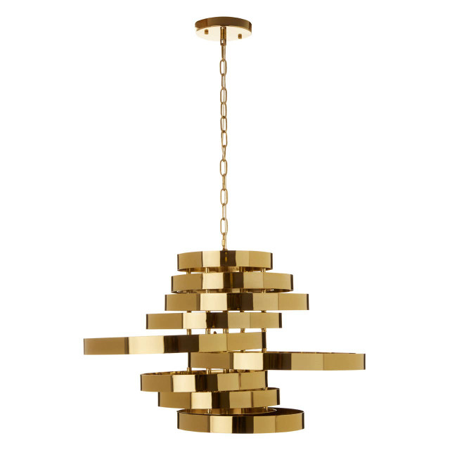 Premier Housewares Alana 5 Bulb Gold Finish Pendant Lamp