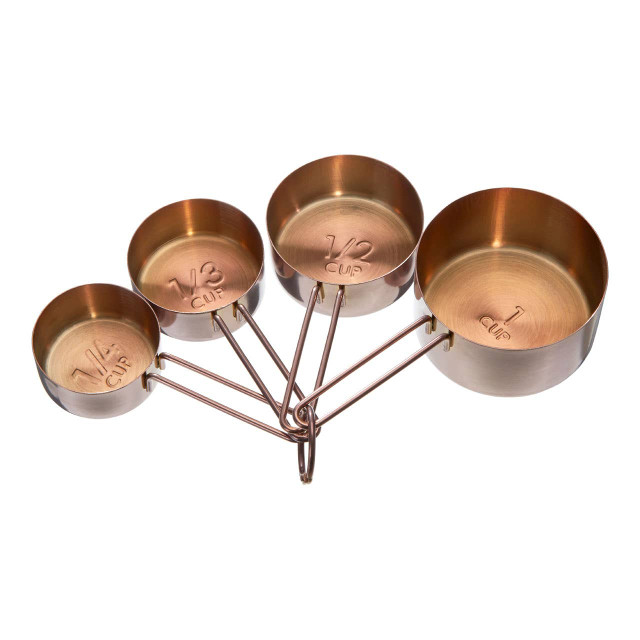 Premier Housewares Alchemist Set Of 4 Rose Gold Measuring Cups