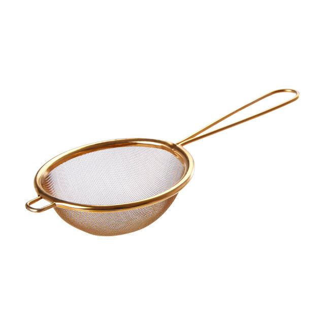 Premier Housewares Alchemist Small Gold Finish Round Sieve