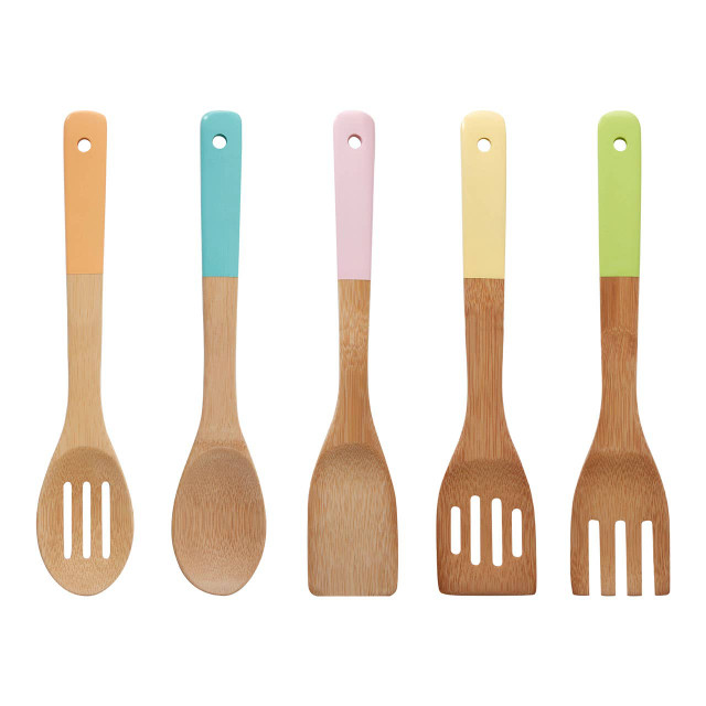Premier Housewares Aleki 5 Piece Bamboo Kitchen Utensil Set