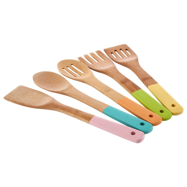 Premier Housewares Aleki 5 Piece Bamboo Kitchen Utensil Set