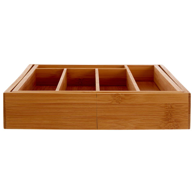 Premier Housewares Aleki Bamboo Expandable Small Cutlery Tray