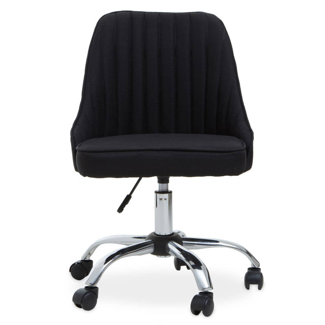 Premier Housewares Alexi Black Fabric Home Office Chair