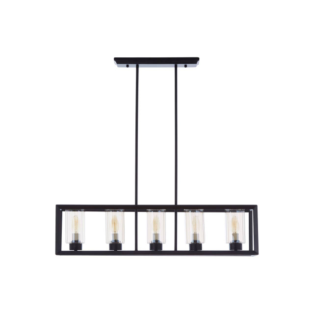 Premier Housewares Aliko 5 Bulb Matte Black Ceiling Light