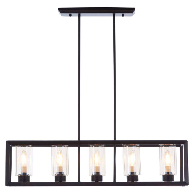 premier housewares Aliko 5 Bulb Matte Black Ceiling Light