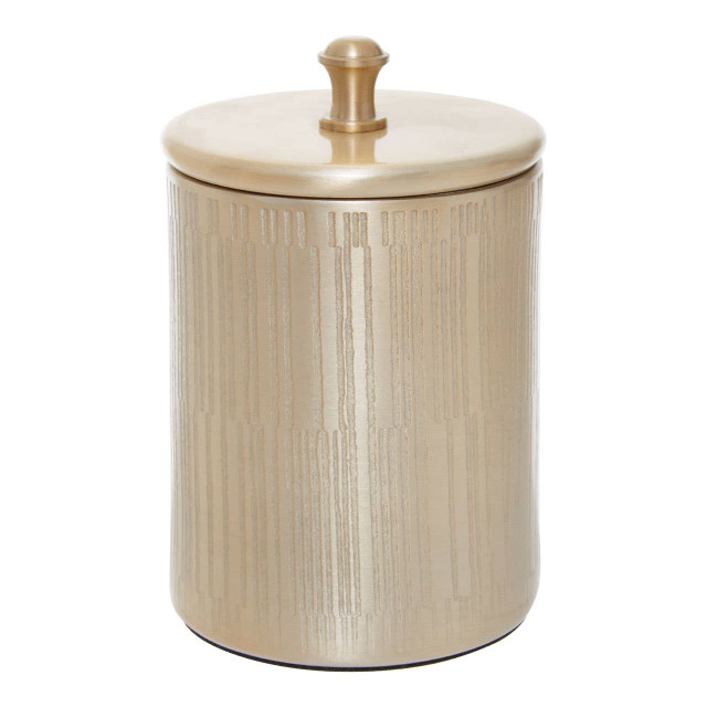 Premier Housewares Allegra Champagne Finish Bathroom Jar