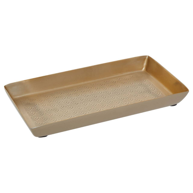 Premier Housewares Allegra Etched Metallic Bathroom Tray