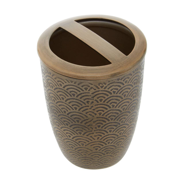 Premier Housewares Allegra Etched Metallic Toothbrush Holder