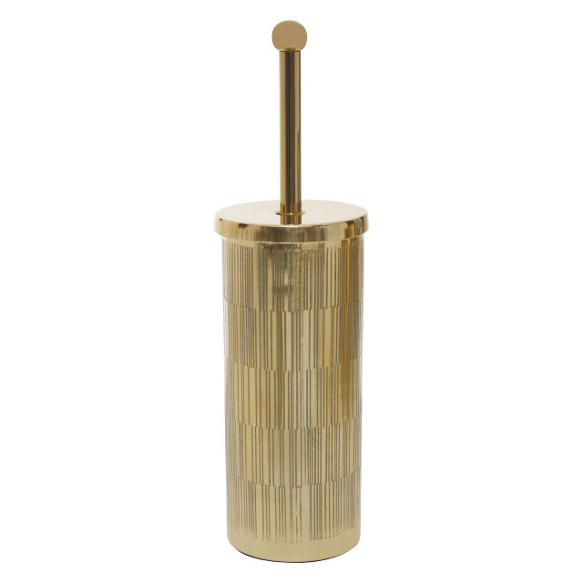 Premier Housewares Allegra Gold Finish Aluminium Toilet Brush