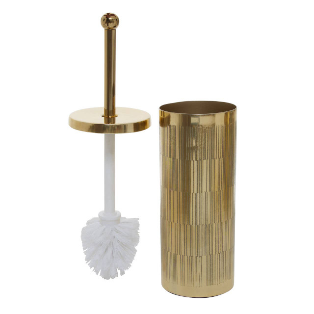 Premier Housewares Allegra Gold Finish Aluminium Toilet Brush