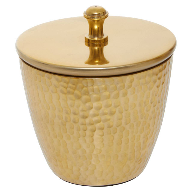 premier housewares Allegra Gold Finish Bathroom Jar