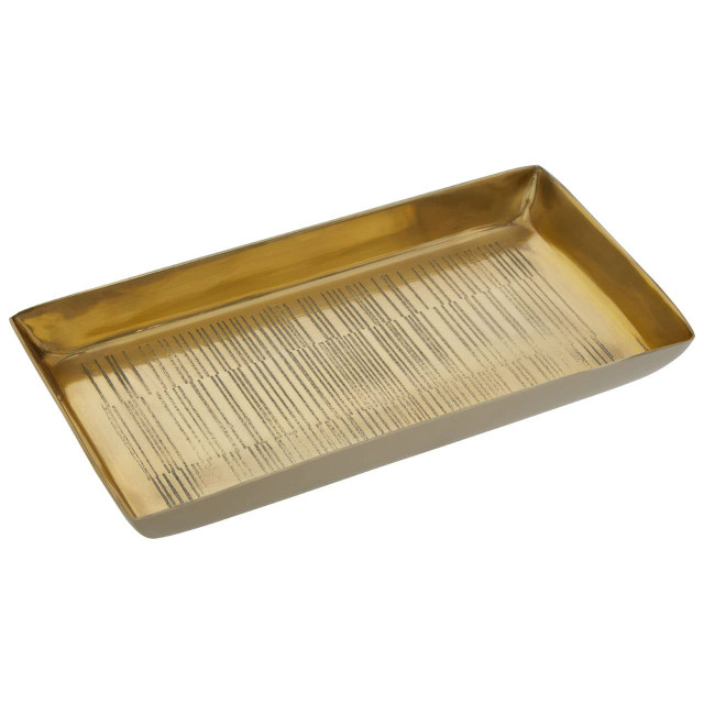 Premier Housewares Allegra Gold Line Effect Bathroom Tray