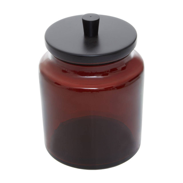 Premier Housewares Allegra Kiara Brown Glass Bathroom Jar