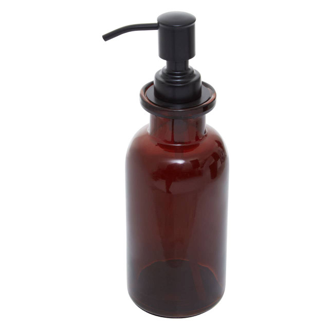 Premier Housewares Allegra Kiara Brown Glass Soap Dispenser