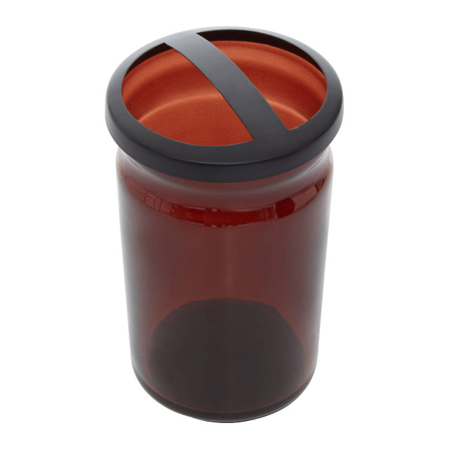 Premier Housewares Allegra Kiara Brown Glass Toothbrush Holder