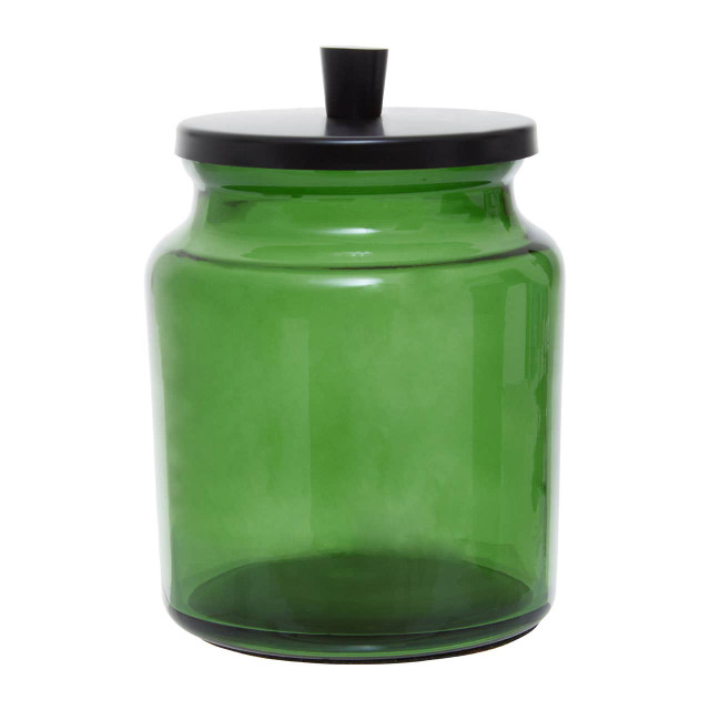 Premier Housewares Allegra Kiara Green Glass Bathroom Jar