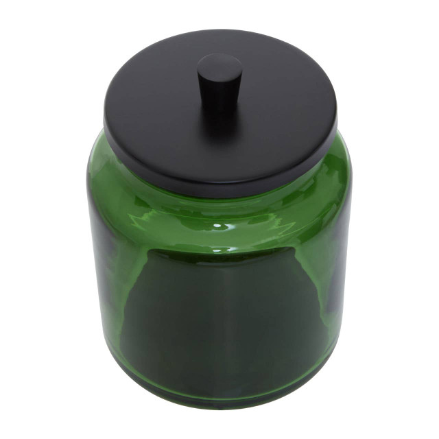 Premier Housewares Allegra Kiara Green Glass Bathroom Jar