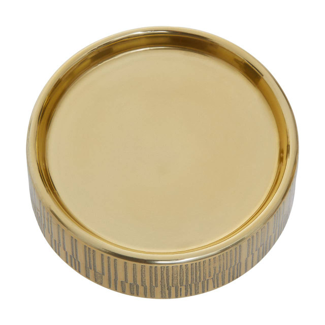 Premier Housewares Allegra Line Effect Gold Soap Dish