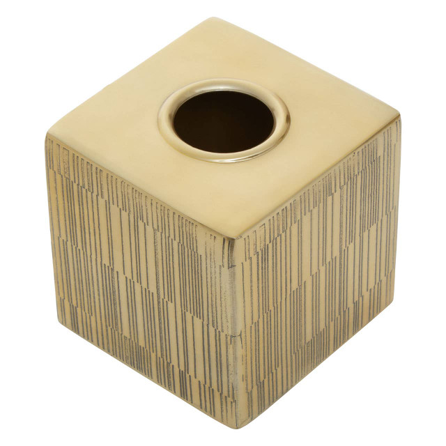 Premier Housewares Allegra LineEffect Gold Tissue Box