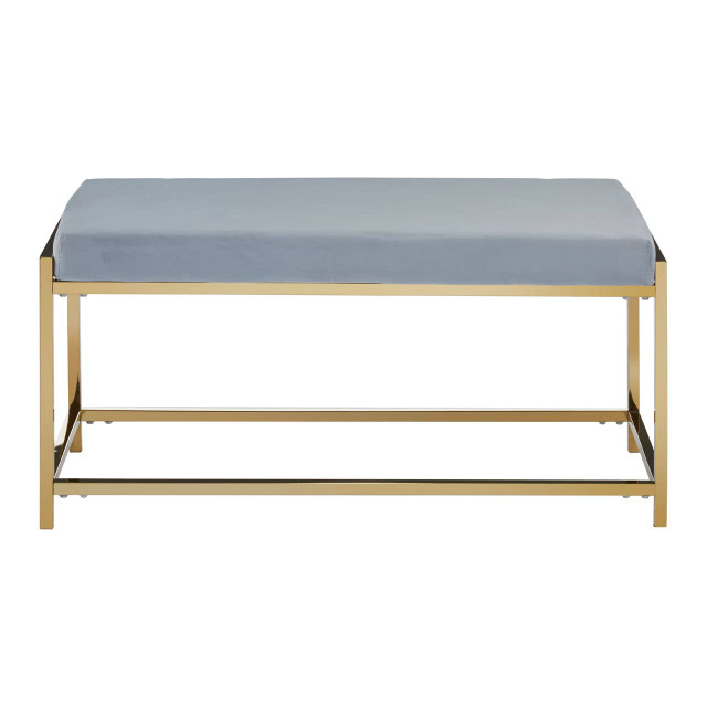 Premier Housewares Allure Gold And Powder Blue Bench