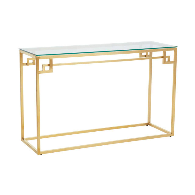 Premier Housewares Allure Gold Brushed Console Table
