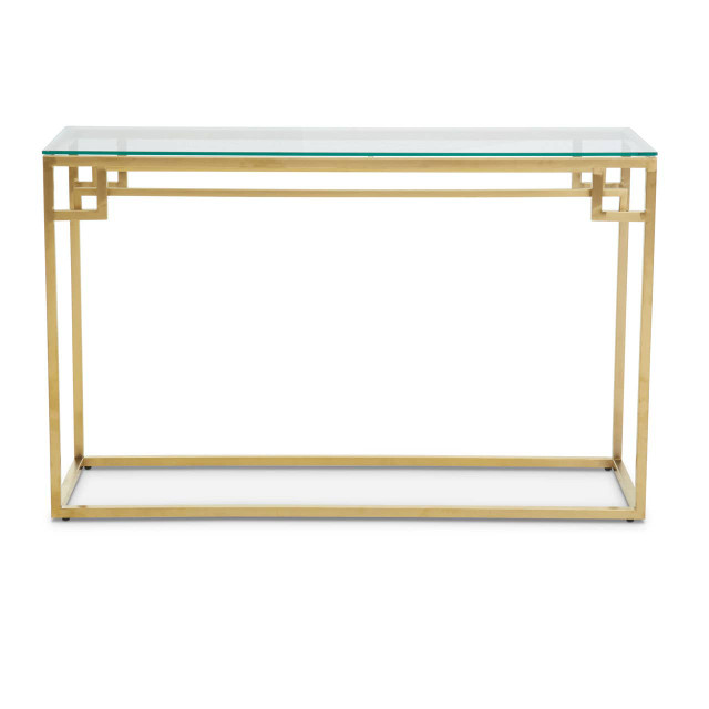 premier housewares Allure Gold Brushed Console Table