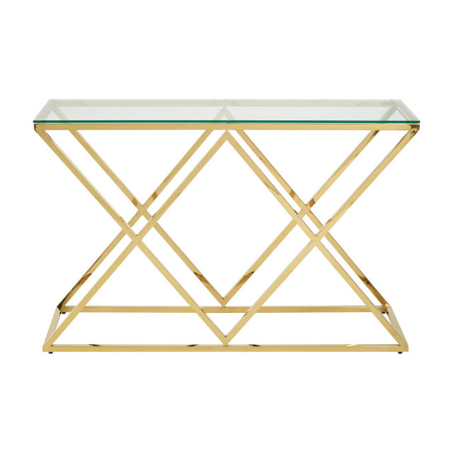 Premier Housewares Allure Gold Finish Console Table
