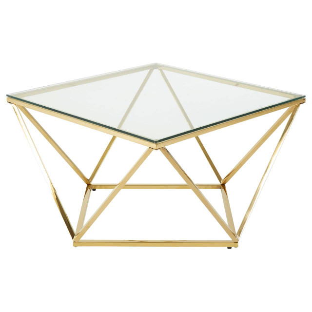 Premier Housewares Allure Gold Finish Twist Coffee Table
