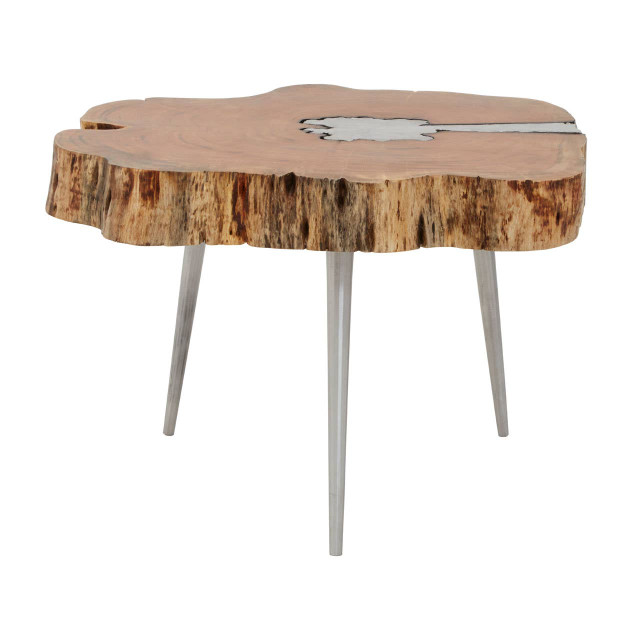 premier housewares Almora Acacia Wood Log Coffee Table