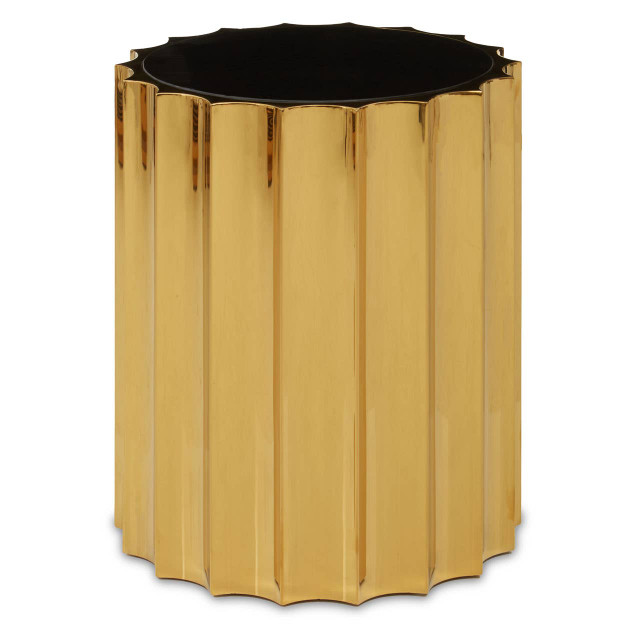 premier housewares Alvaro Black And Titanium Round Side Table