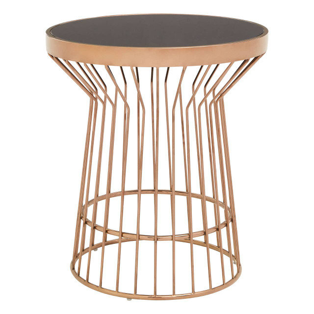 premier housewares Alvaro Copper Finish Round Side Table