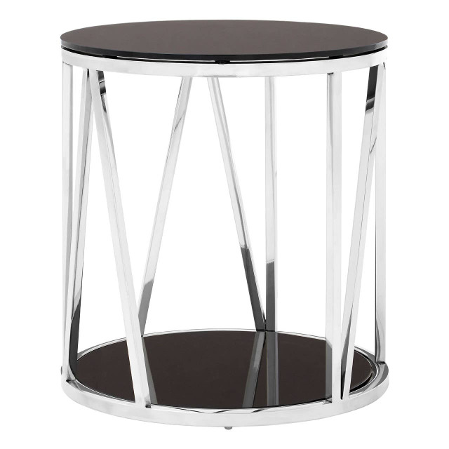 premier housewares Alvaro Round Chrome Finish Side Table