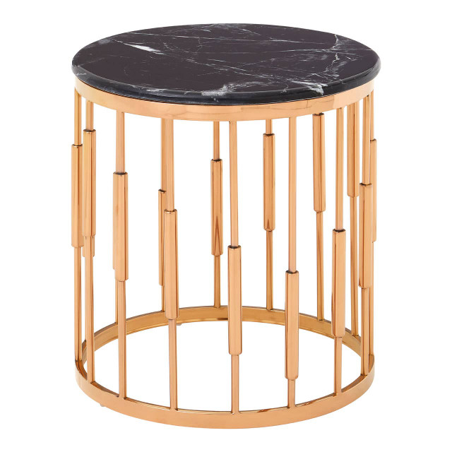 Premier Housewares Alvaro Round Copper Finish Side Table